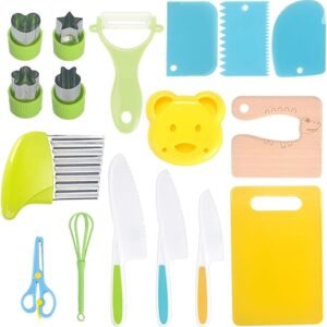 Kids Anti-Cut Fruit Knife set with Embossing Mold